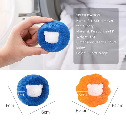 Washing Machine Sponge Washing Ball, Pet Hair Cleaning Anti-entanglement Washing Ball, Reusable