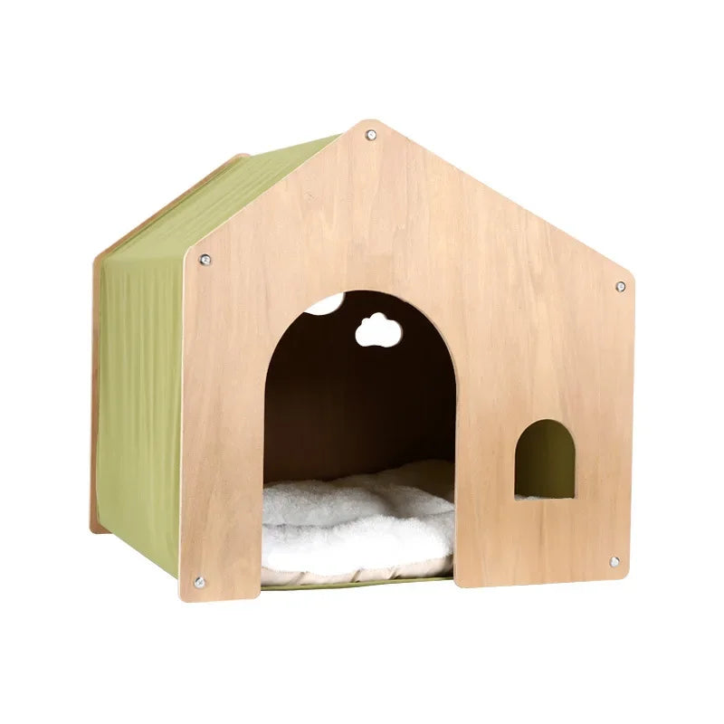 Factory straight hair, high-grade wooden cat litter, kennel, delivery room, universal in all seasons, environmentally friendly