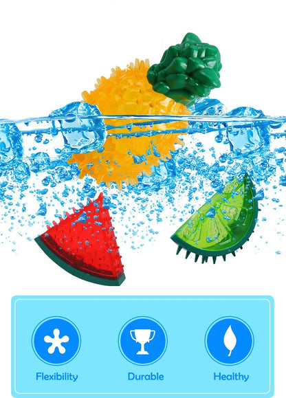 Cute Fruit Shape Pet Dog Toys Molar Accessories Summer Cooling Chew Toy for Husky French Bulldog Bite Resistant Pet Products