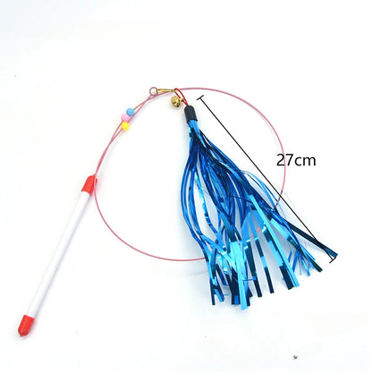 Wire Feather Cat Tickling Stick Pet Products for Cats Pet Cat Toys Interactive Cat Stick Toy Kitten Playing Pet Accessories