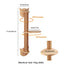 1pc Cat Hammock and Cat Scratching Post Cat Climbing Shelves with Wooden Structure Cat Ladder for Kitten and Cat