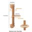 Cat Wall Furniture Scratching Post Cat Hammock with Wooden Structure Cat Ladder for Kitten Cat Tree Tower for Cat Play and Relax