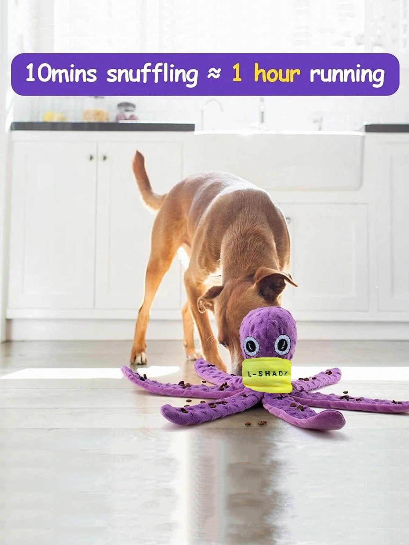 Dog Enrichment Toys，Octopus Dog Toys，Dog Snuffle Toy，Helps pets eat slowly, Dog Puzzle Game Interactive Toy，Slow Feeder Game