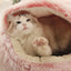 Autumn and Winter soft plush pet bed and pet bed Winter warm and cold plush comforter nest Shell cat nest semi-enclosed cat nest