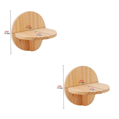 Wall Mounted Cat Furniture Cat Climbing Shelf Solid Wood Stairway with Hammock or Scratching Post for Kittens Perch and Play