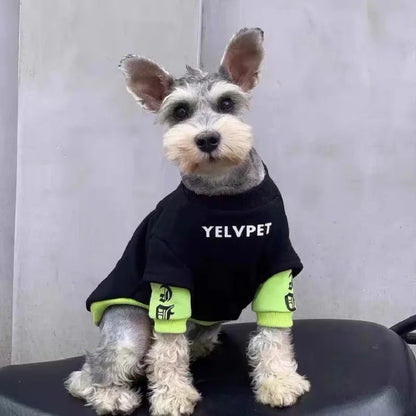 2024 Dog Clothes Cute Dog Hoodies Thin Autumn Winter Dog Coat with D-Ring Striped Print Puppy Sweatshirt Cat Jacket Pet Apparel