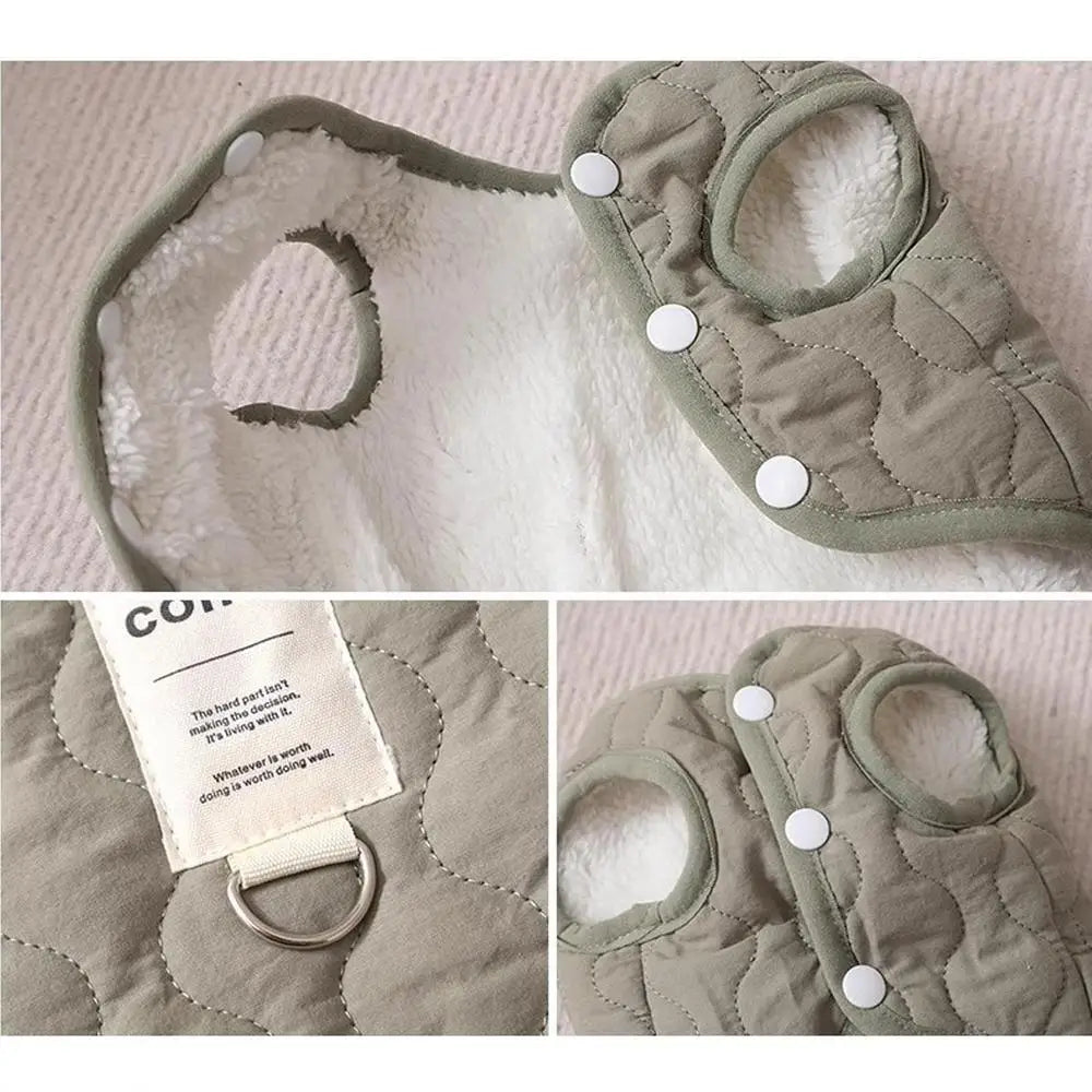 Dog Winter Jacket Pet Warm Coat With Built In Harness Hole Cold Weather Pet Apparel Cozy Snow Vest For Small Dogs Cats