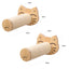 Wooden Cat Wall Hammock Perch Sisal Cat Wall Shelves Four-Step Steps Cat Scratching Post Indoor Cat Nest Tree Climber Furniture