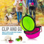 Hot Selling Camping Travel Portable Folding Dog Pet Food Water Bowl