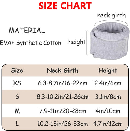 Dog Neck Brace Elizabethan Collar for Pet After Surgery Recovery Wound Protect, Adjustable Cervical Cone for Small Medium Dogs