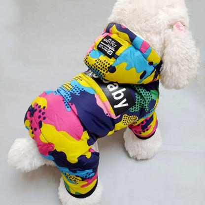 Pet Dog Clothes Winter Warm Dog Windproof Coat Thicken Pet Clothing For Dogs Cats Costume Jumpsuit Hoodies Jacket Pet Supplies