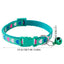 Cat Bell Collar Colorful PVC With Bells Dog Collar Detachable Adjustable Pet Collar Love Heart Printed Comfortable For Cat