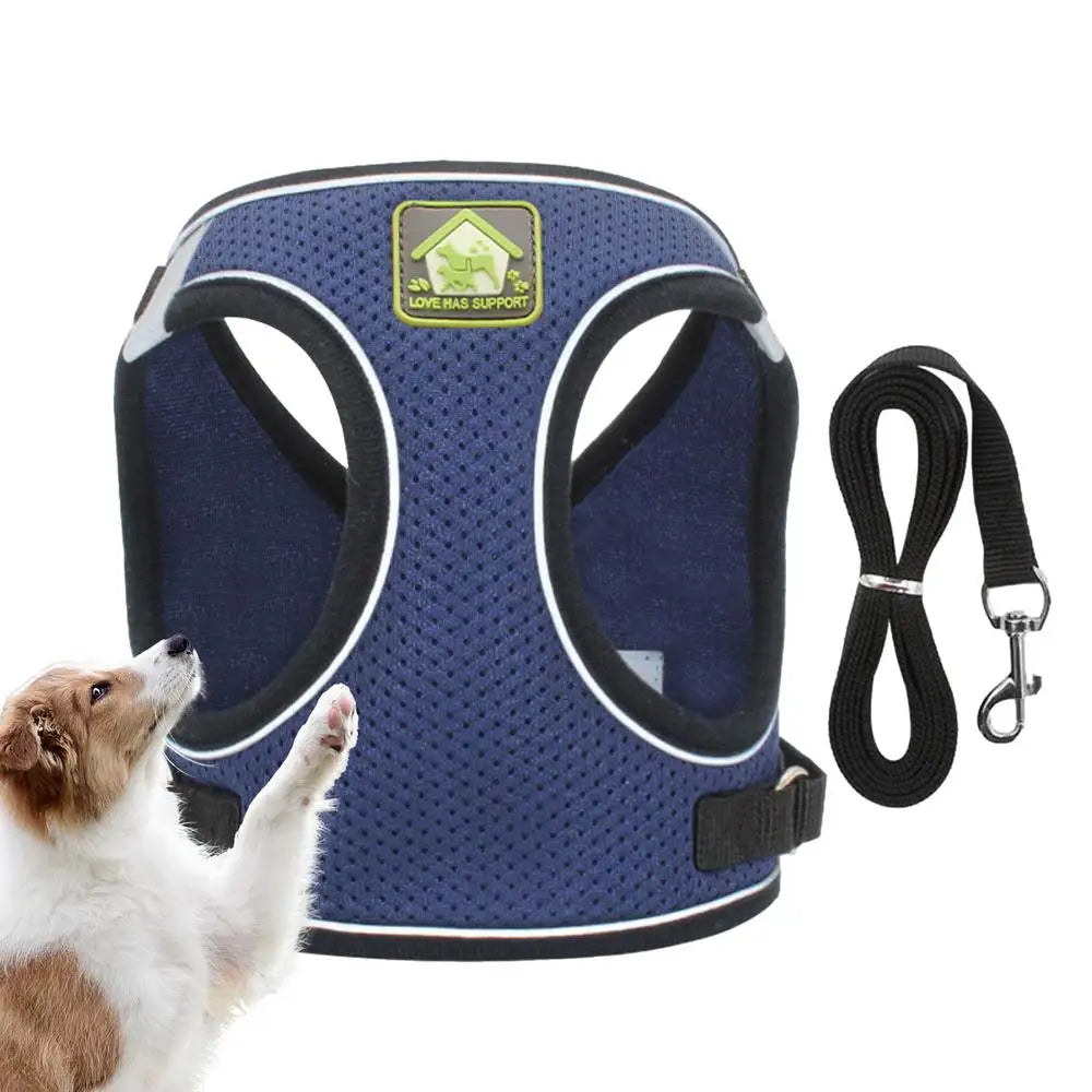 Pet Harness For Small Dogs No Pull Soft Padded Dog Vest For Medium Large Dogs Breathable Reflective Adjustable Soft Mesh Padded