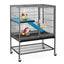 Rolling 3-Tier Small Metal Animal Cage With Tray For Ferret Kitten Cats Chinchilla Adult Rats