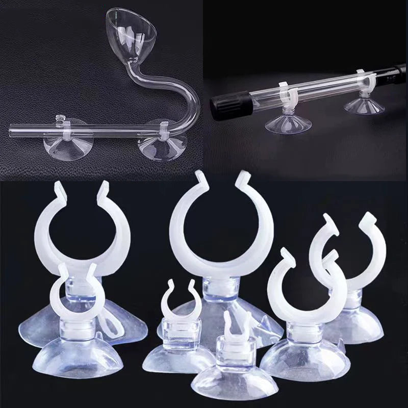 5pcs/10pcs Aquarium Suction Cup Air Tube Holder Sucker for Fish Tank Pump Oxygen Air Tube Fixing Clip  Aquarium Accessories