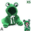 Funny Pet Clothes Cute Green Little Frog Dog And Cat Small Dog Autumn And Winter Sweatshirt Plush Outdoor Fashion Cotton Jacket