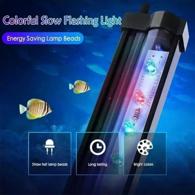 Fish Tank LED Bubble Light Colorful Light With Aquarium Remote Control Color Changing Bubble Light LED Diving Light Fish Tank
