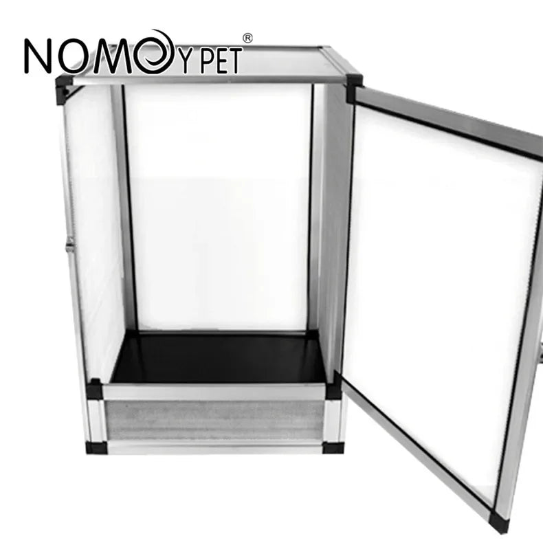 Reptile Detachable Habitat Tank Terrarium Transparent Aluminium Air Screen Cage Front Opening Door Full View Lizard Chameleon