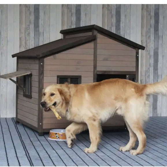 Small puppy house outdoor water rot kennel kennel kennel rural large medium and small outdoor villa