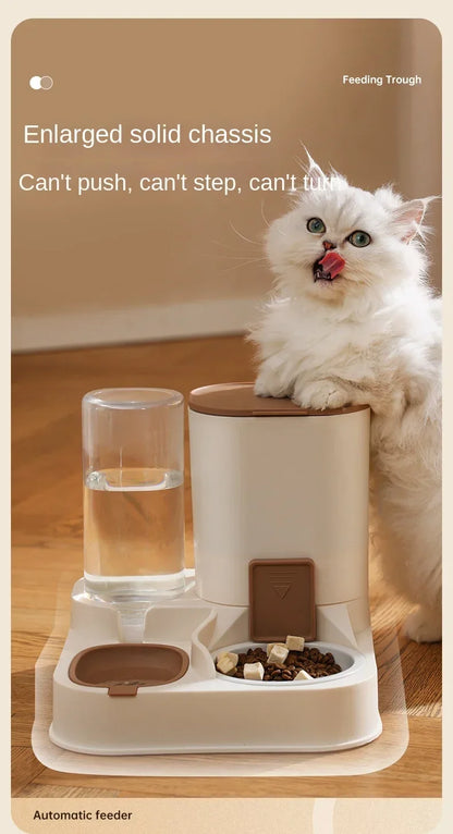 New Type of Pet Cat Large Water Dispenser Automatic Water Feeder Food Container Water and Grain Integrated Dry Wet Separation