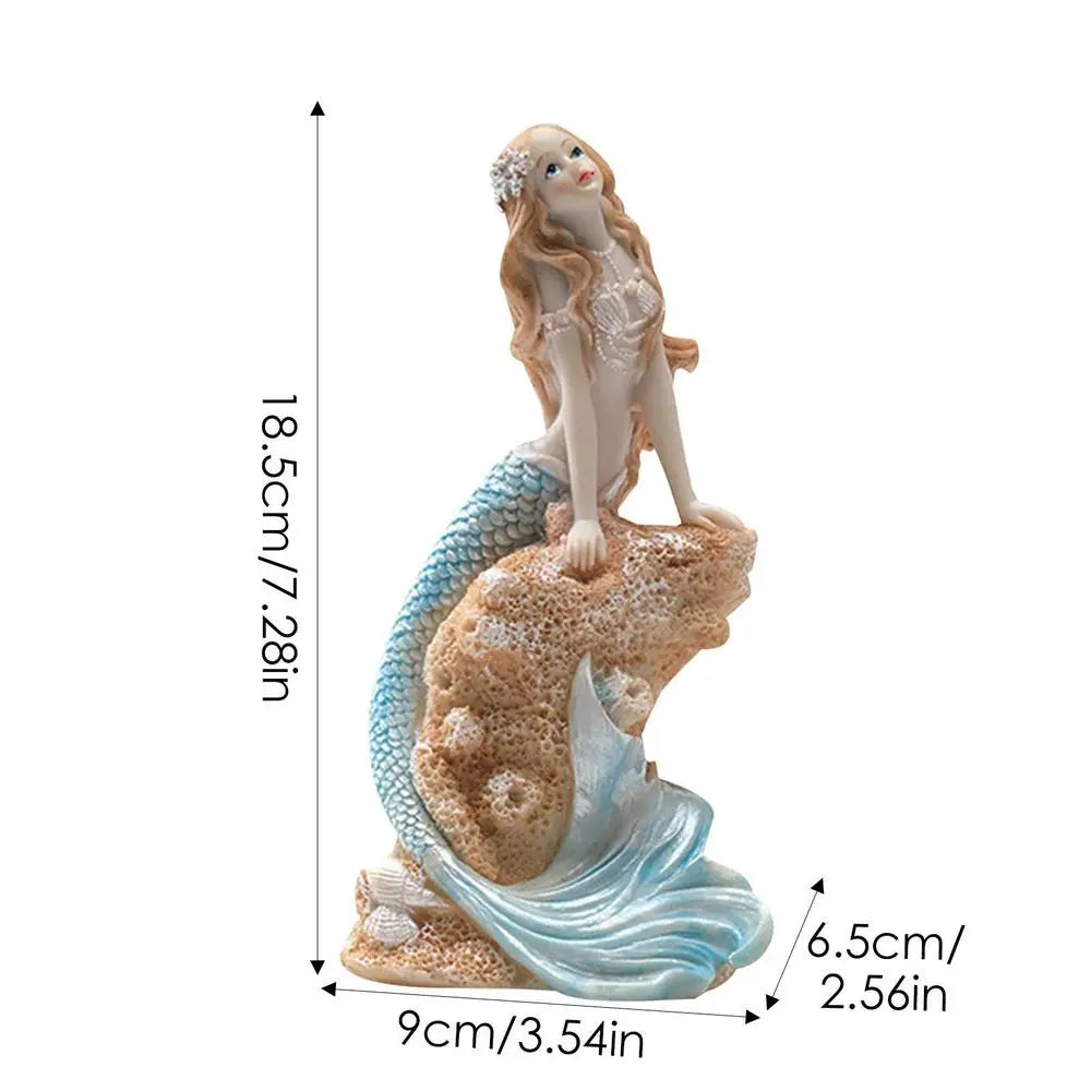 Mermaid Fish Tank Ornament Figurines Miniature Resin Decorations Artificial Aquarium Decor 6 Styles DIY Aquarium Desk Theme
