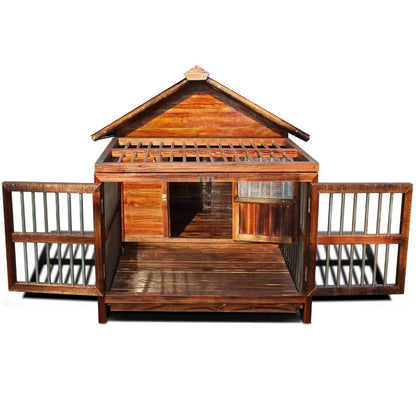 4XL Pet Kennel Large Dog Summer Cooler All Seasons Universal Medium Dog Kennel Solid Wood Removal and Washing