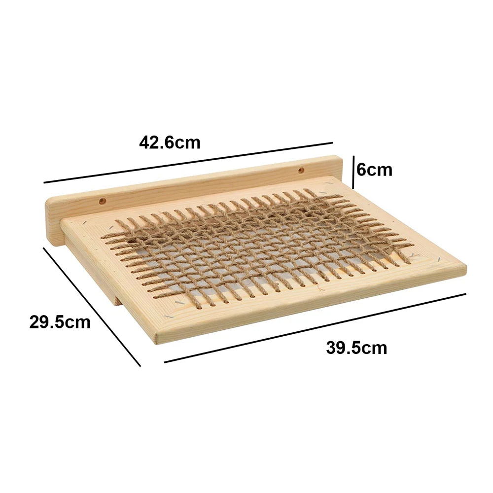 Cat Bed Wall Mounted Hammock For Large Cats or Kitty Climbing Shelves Wooden And Sisal Rope Hammock And Perches Jumping Platform