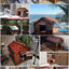 Outdoor Dog House Solid Wood Waterproof Large Dog Golden Retriever Kennel Rainproof Kennel Pet Villa Summer Outdoor Dog House