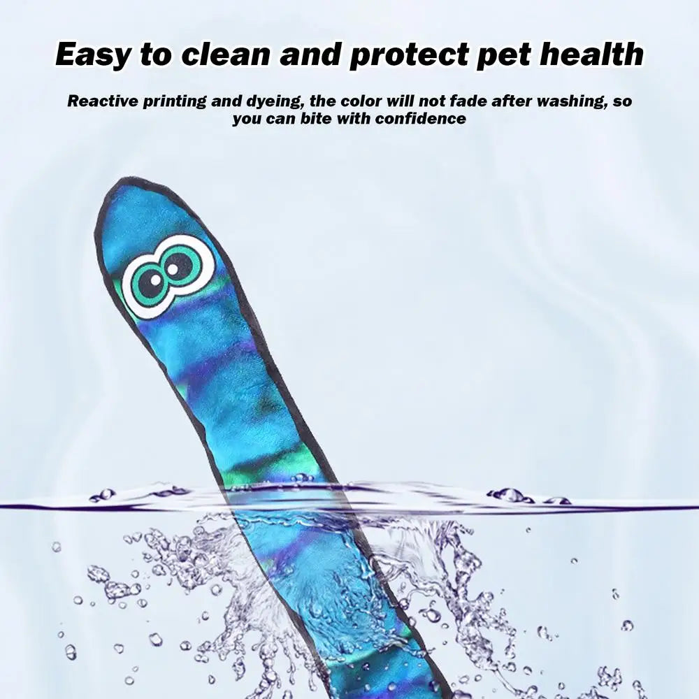 Snake Dog Toy With Squeakers Plush Puppy Toys With Squeakers At The Tail Blue Rainbow Squeaky Pet Snake Toy Long Dog Toys For