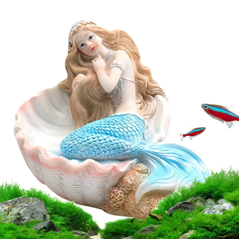 Mermaid Fish Tank Ornament Figurines Miniature Resin Decorations Artificial Aquarium Decor 6 Styles DIY Aquarium Desk Theme