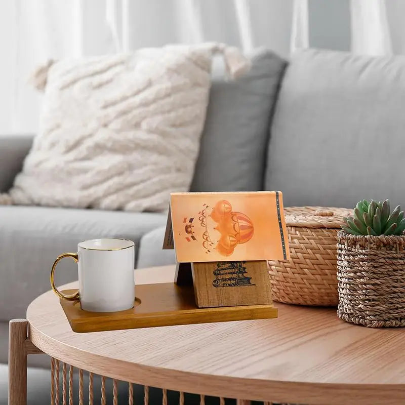 Book Nook Reading Valet Tiny Bookshelf Decorative Reading Book Stand Creative Bedside Book Holder Tabletop Bookshelf For Home