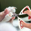 Cat Nail Trimmer Pet Nail Clippers For Small Animals Sharp & Safe Stainless-Steel Circular Cut Hole Design Grooming Tool For