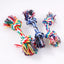 Pet dog cotton rope toys teeth cleaning teeth grinding resistant to bite rope knot toy rope double section cotton rope teething