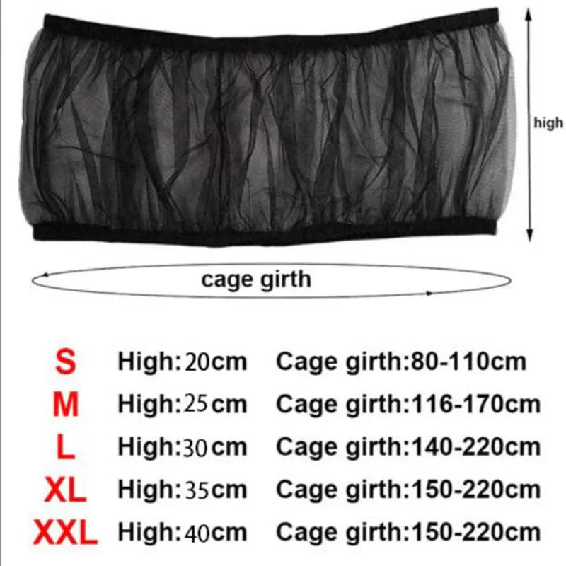 Mesh Bird Cage Cover Shell Skirt Net Easy Cleaning Seed Catcher Guard Bird Cage Accessories Nylon Parrot Bird Cage Net