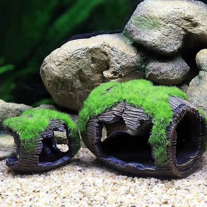 1Pcs Artificial Aquarium Decoration Shelter Ornament Cask Decor Resin Landscaping House for Fish Accessories for Aquarium Stuff