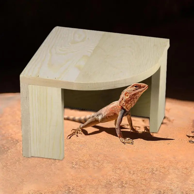 Aquarium Hideaway Cave Fish Tank Reptile Hiding Cave Wood Fish Breeding Cave Aquarium Decoration Habitat Decor Tank Ornaments