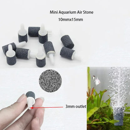 50/100pcs Mini Aquarium Fish Tank Air Stone Oxygen Aerator Increasing Air Bubble Pond Pump Hydroponic Oxygen Fishing Accessories