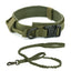 Tactical Dog Collar Leash Nylon Walking Training Pet Collar Set for Medium Large Dogs German Shepherd Dog Collar with Handle