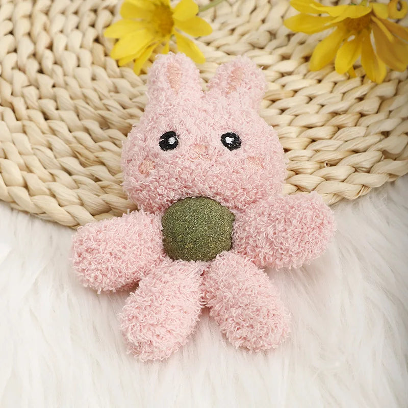 Cat toys filled with cotton and containing catnip balls, animal plush toys that are durable, bite resistant, and fun to play wit