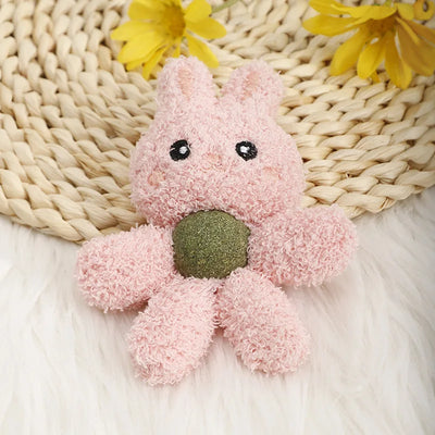Cat toys filled with cotton and containing catnip balls, animal plush toys that are durable, bite resistant, and fun to play wit