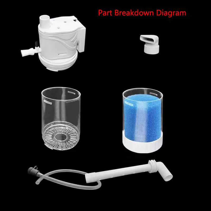 5-in-1 Internal Aquarium Filter Pump Fish Tank Submersible Silent Air Oxygen Aerator Internal Water Pump Aquarium Air Pump Wave