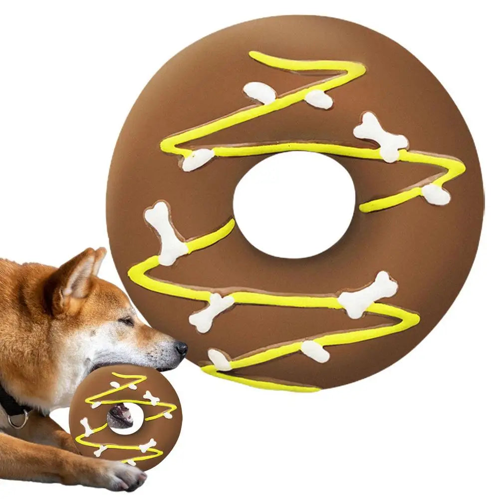 Dog Squeaky Toy Assorted Donut Dog Toy With Squeakers Soft Pet Toy For Puppy Durable Dog Toy For Exercise Chewing Ability And
