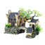Resin Aquarium Decoration Simulated Attic Pavilion Artificial House View Rock CaveTree Fish Tank Ornament Pet Supplies Home Deco