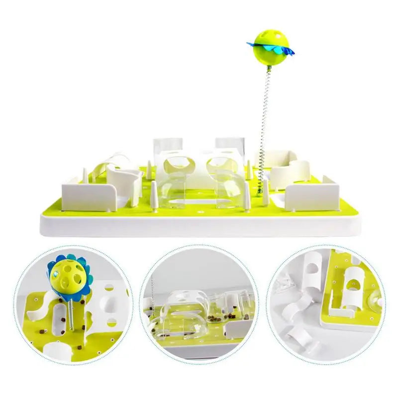 Cat Feeder Slow Eating Bloat Stop Food Plate Maze Interactive Puzzle Anti Skid Dishes Tray Home Pet Accessories Training Tool