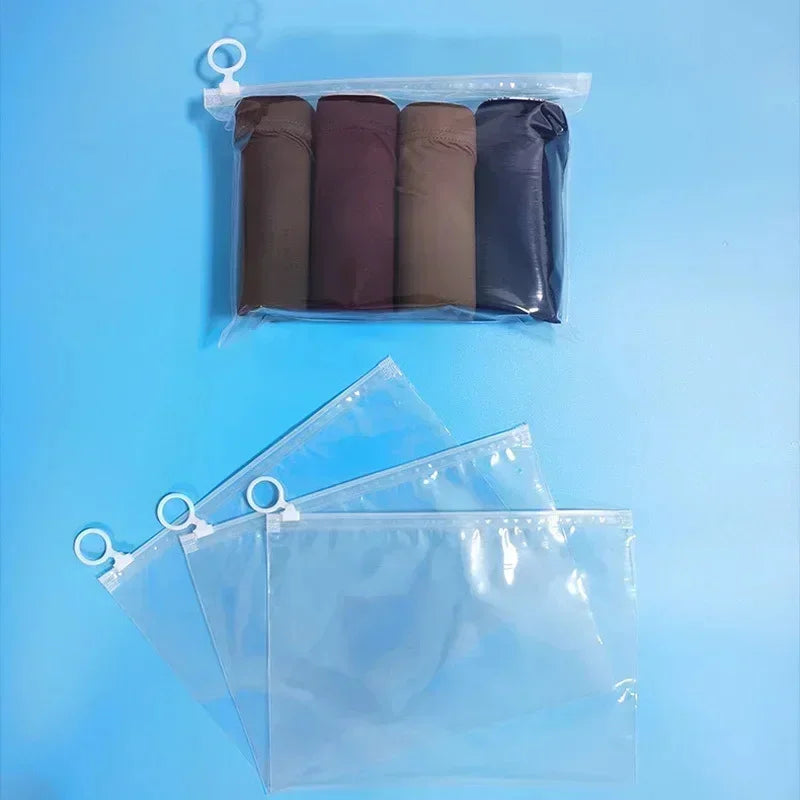 Clear Zipper Storage Bag Durable Travel Storage Bag Socks Stationery jewelry bag Waterproof Zipper Lock Self Seal Portable bag