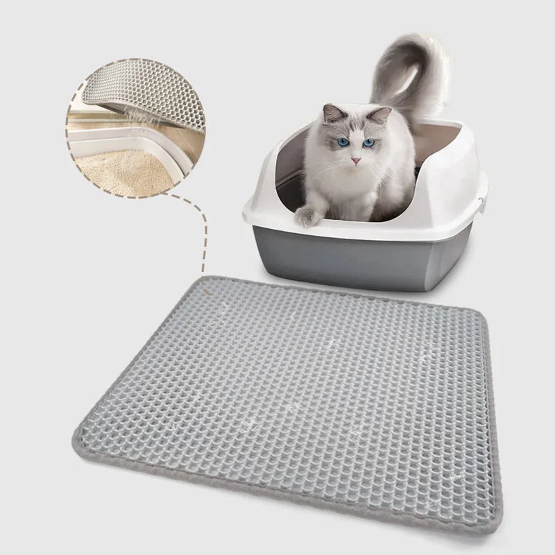 Pet Litter Mat Waterproof Double Layer Pet Litter Mat Non Slip Mat Washable Cat Mat Pet Supplies Pet Litter Mat Waterproof Doubl