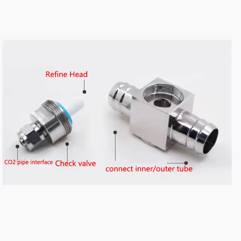 Metal ﻿Aquarium CO2 External atomizer, with bubble counter atomizer, super diffuser outside the fish tank, for aquatic plants