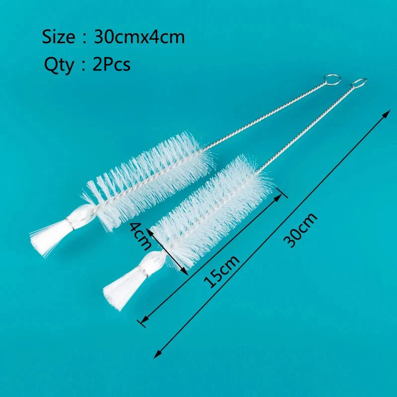 Nylon Aquarium Brush Tube Pipe Filter Cleaning Brushes Stainless Steel Water Filter Hose Flexible Aquarium Cleaner Accessories