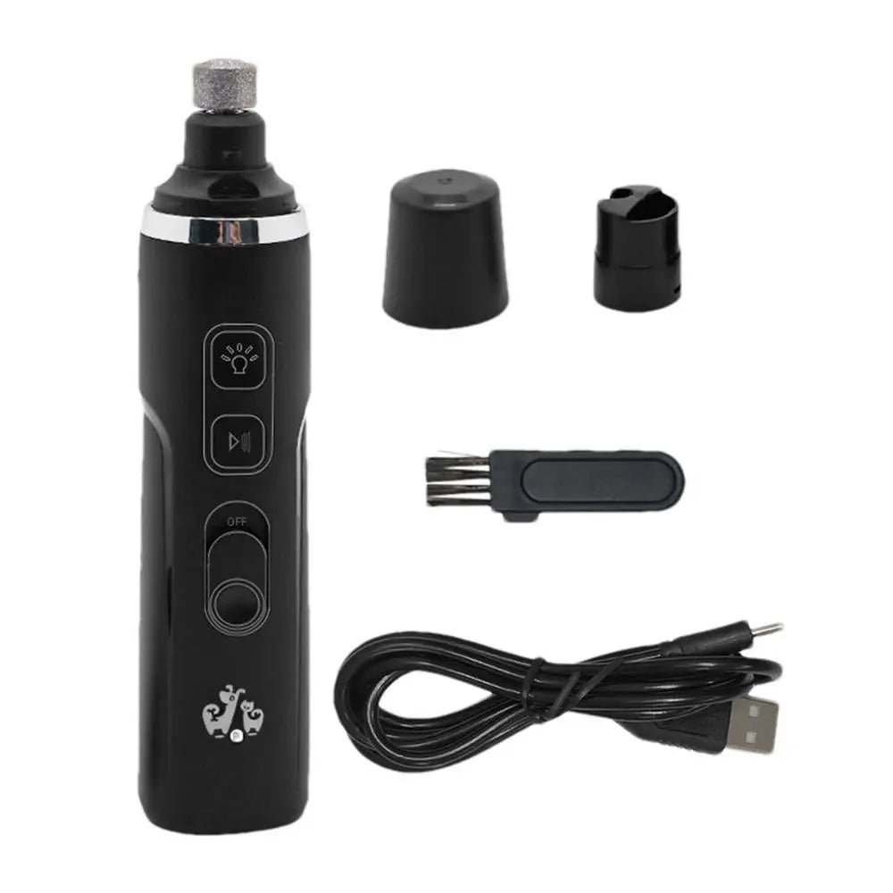 Dog Nail Trimmer 2 Speeds Electric Pet Nail Cutting Quiet Rechargeable Large Nail Grooming Kit Puppy Kitten Claw Cutter