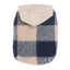 Plaid Dog Hoodie Christmas Pet Clothes Fleece Sweater with Leash Hole for Small Medium Dogs, Soft Winter Warm Dog Sweatshirt